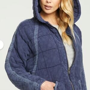 Chaser Blue Quilted Hoodie